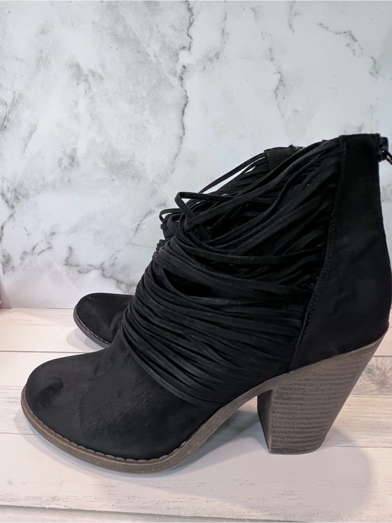 Fergalicious Shoes - Fergalicious Wicked Black Strappy Ankle Boots Women’s Size 8 Block Heel